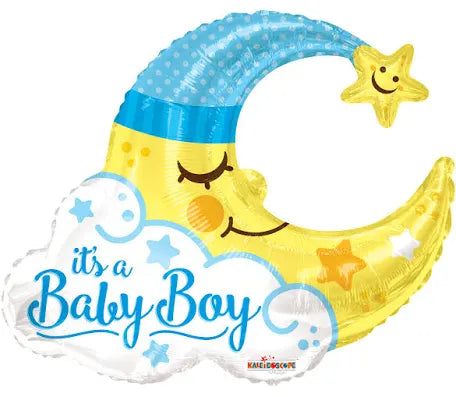 36" Baby Boy Moon Shape Balloon