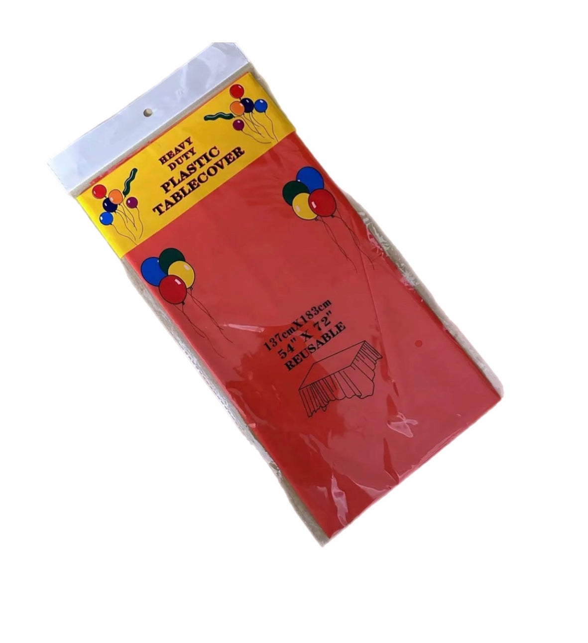 Plastic tablecloth - Red