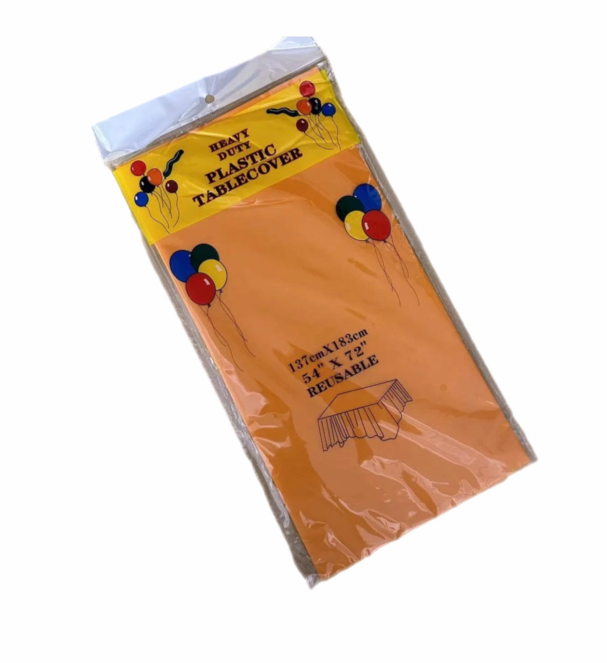 Plastic tablecloth - Orange