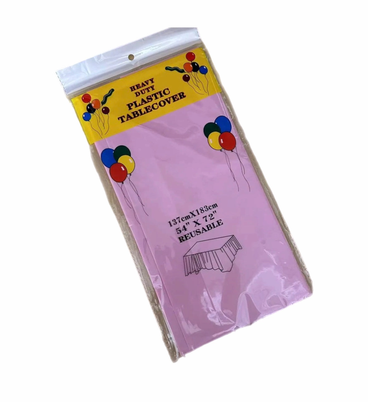Plastic tablecloth - Pink