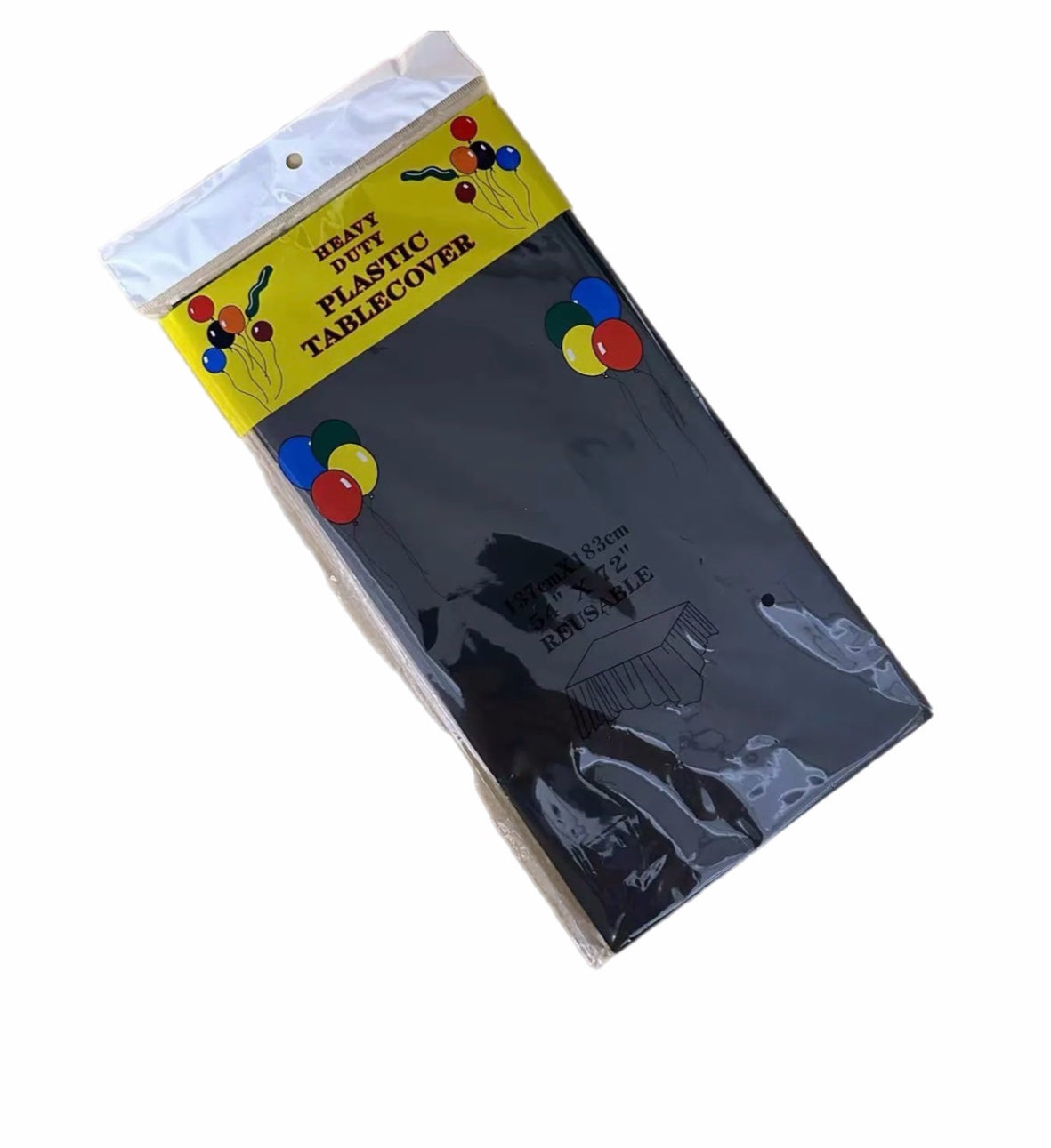 Plastic tablecloth - black