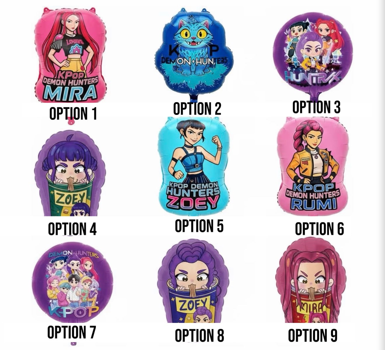 INFLATED Character Balloons-Kpop Demon Hunters