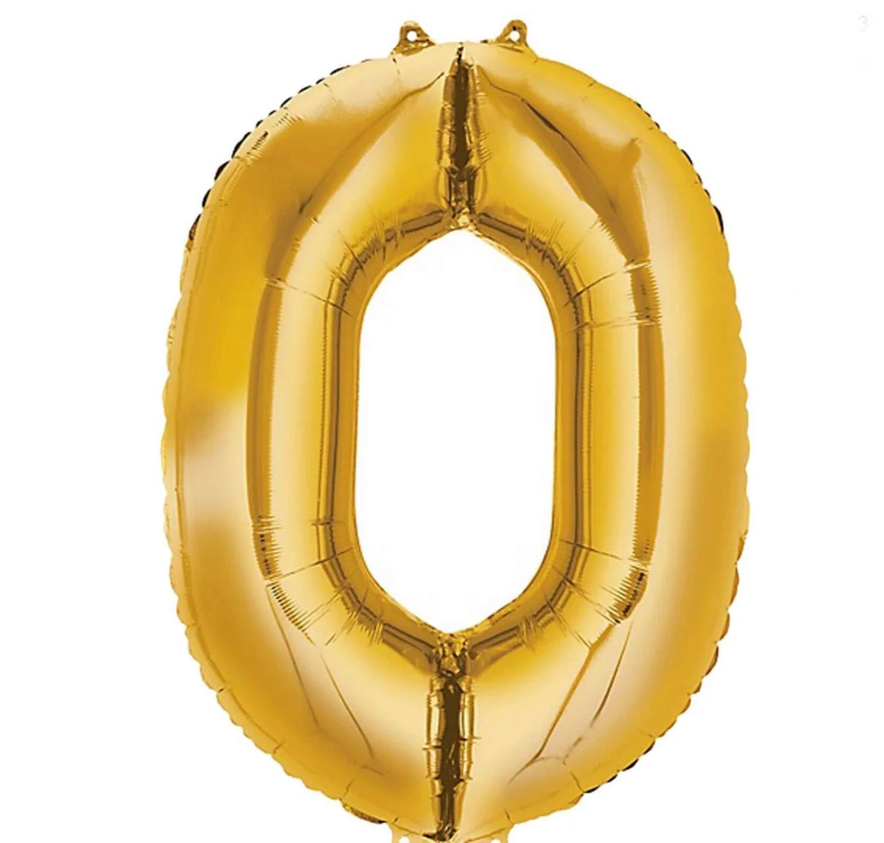 INFLATED 
 34” Foil Balloon - NUMBER “0”- GOLD