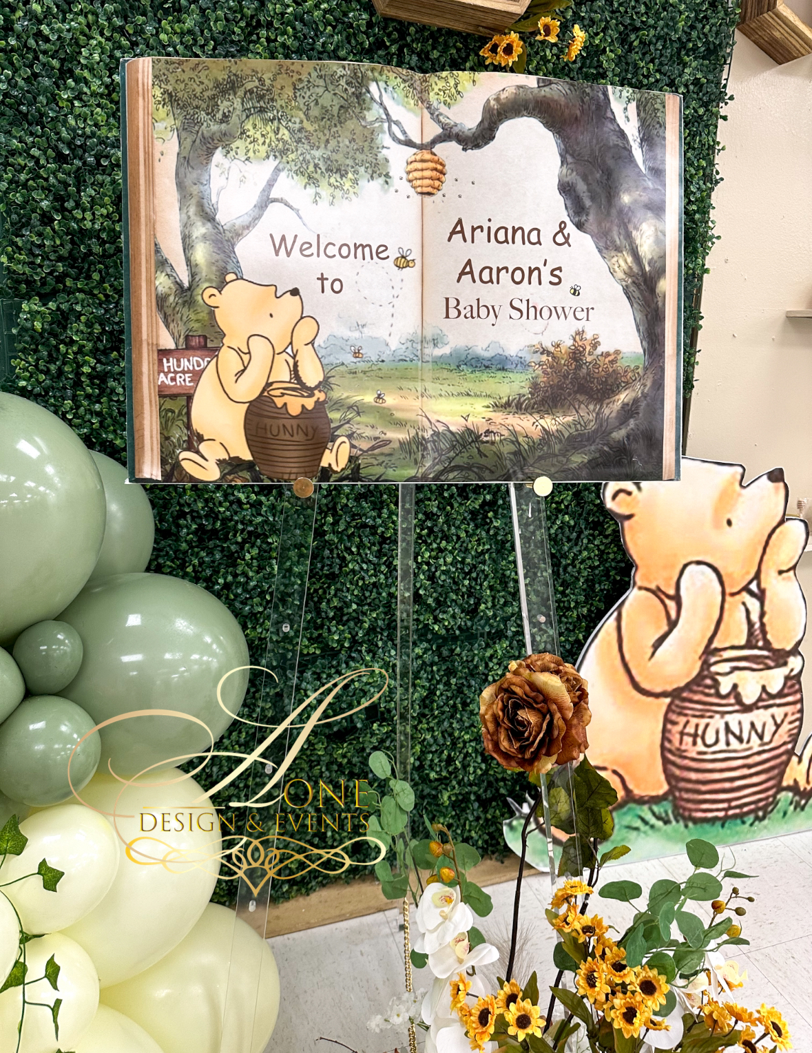 Winnie the Pooh -   Welcome Sign -Forest - INSTANT DOWNLOAD