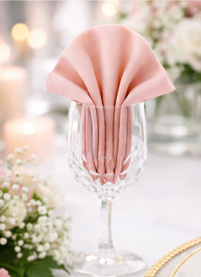5 Napkins per pack |  Blush Napkins