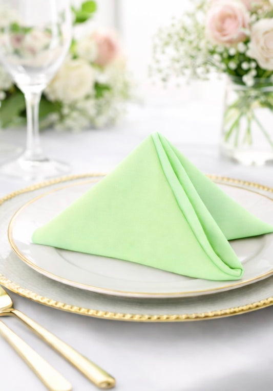5 Napkins per pack | Mint Green ( SATIN)  Napkins