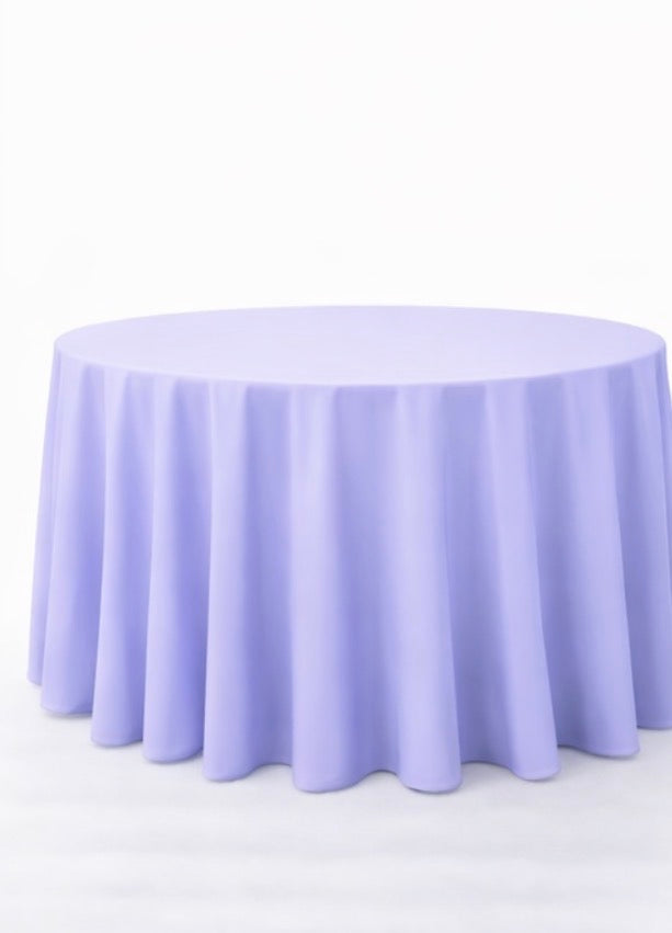 Polyester 120" Round Tablecloth - Lavender