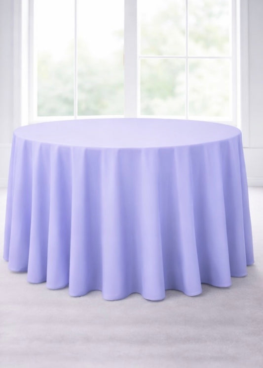 Polyester 120" Round Tablecloth - Lavender