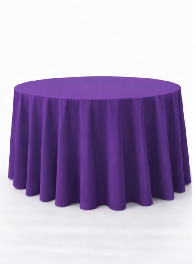 Polyester 120" Round Tablecloth - Purple