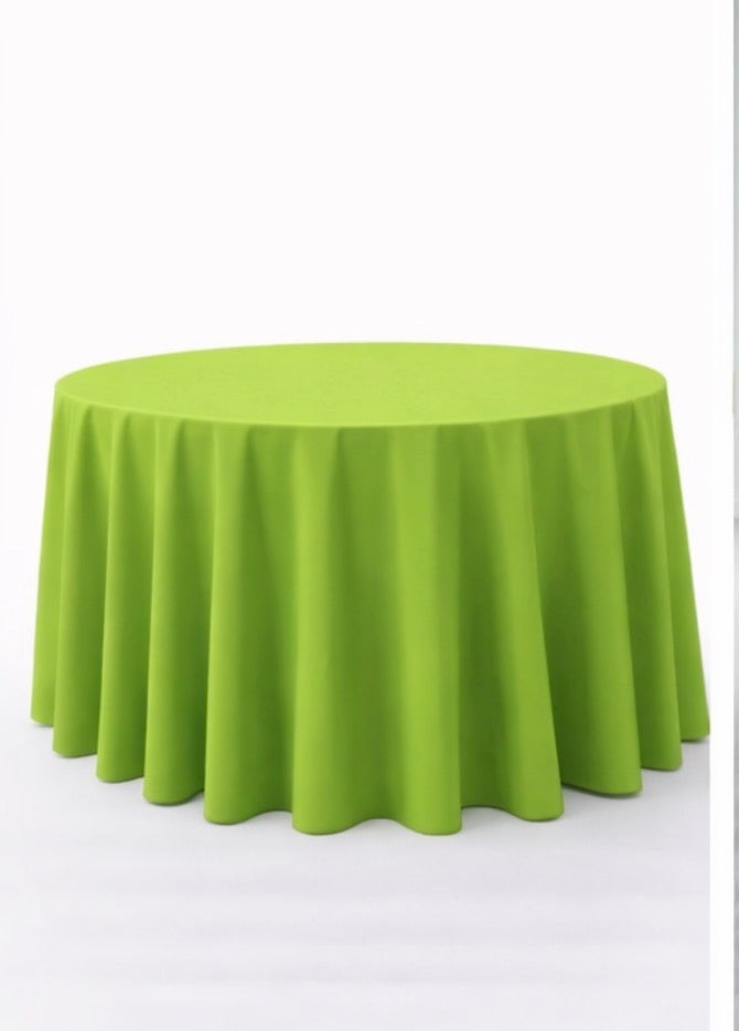 Polyester 120" Round Tablecloth - Lime Green