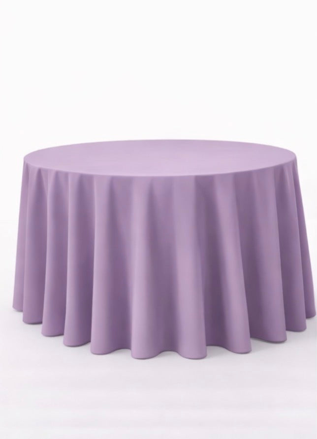 Polyester 120" Round Tablecloth -Amethyst