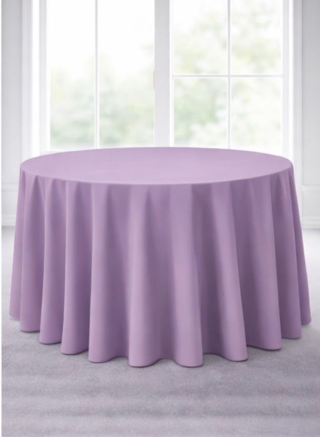 Polyester 120" Round Tablecloth -Amethyst