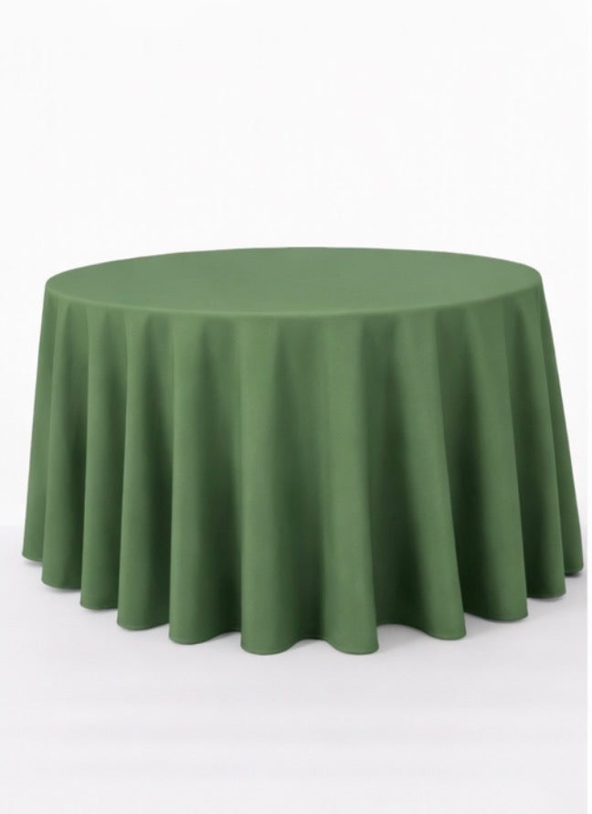 Polyester 120" Round Tablecloth - Olive Green