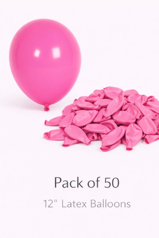 Fuschia Balloons-Helium Filled