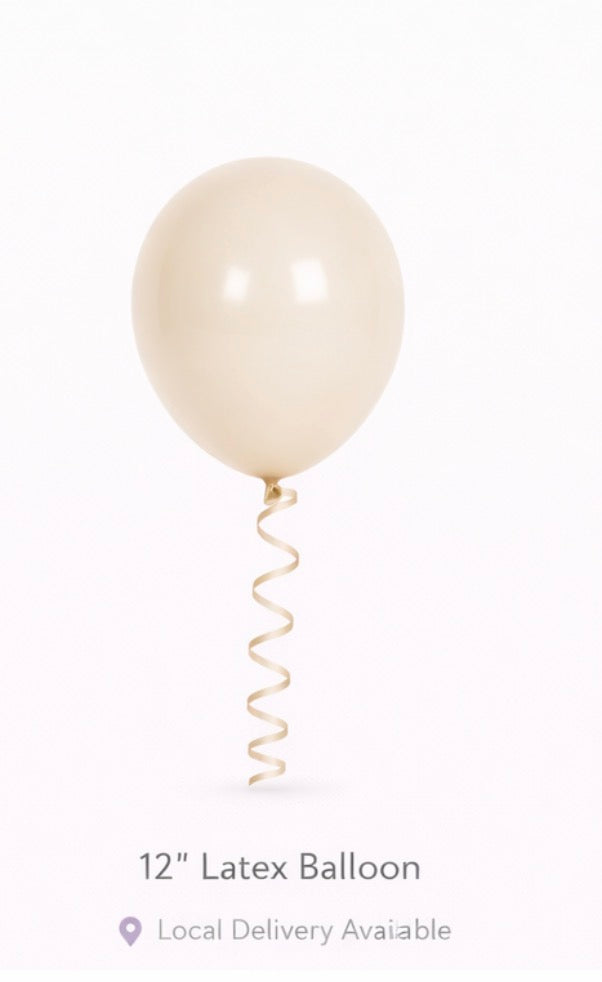 Retro White Sand |50 pack /100 pack- (12” balloon -Helium available)