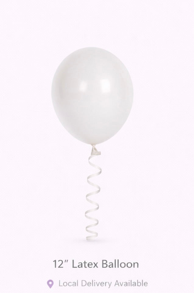 White- balloon -Helium Filled