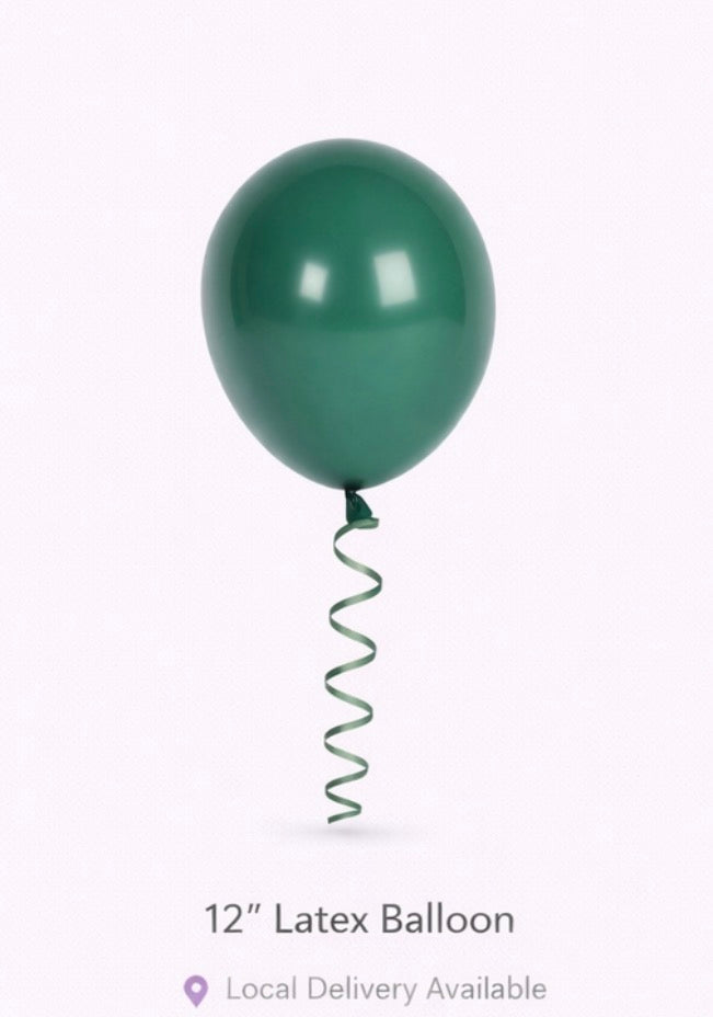 Forest Green- Balloons -Helium Filled