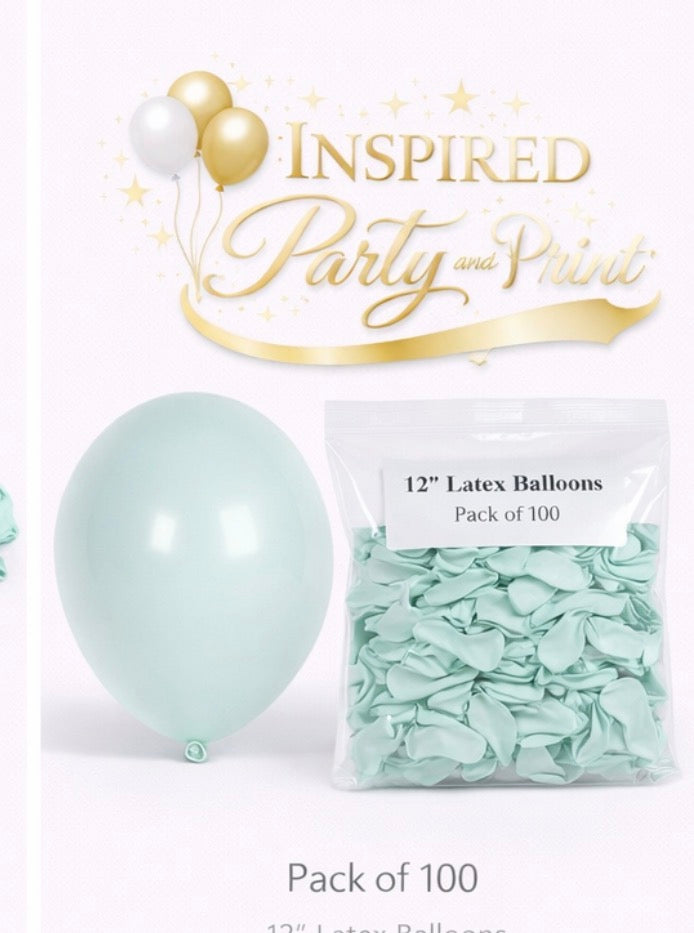 Dusty Blue 50 pack /100 pack- Latex Balloon –  Balloons -Helium available)
