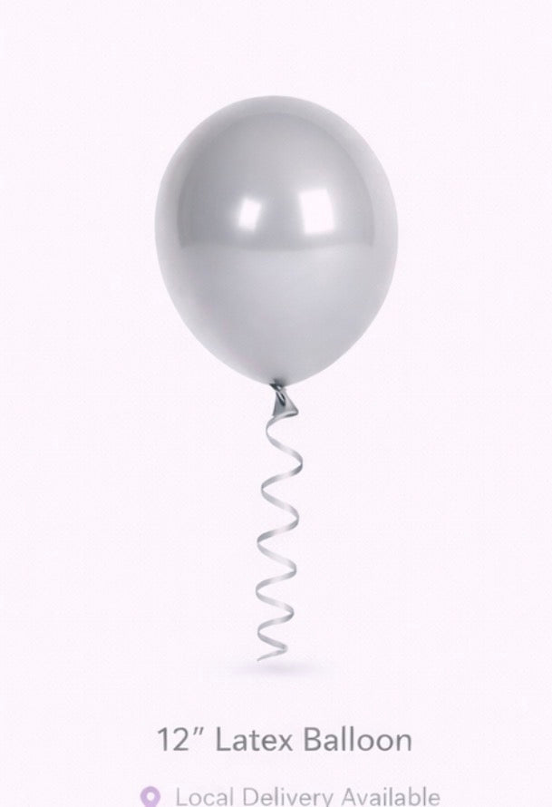 Silver – Balloons -Helium Filled