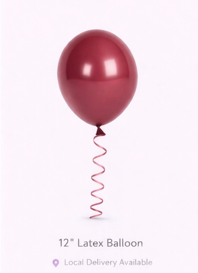 Burgundy Balloons -Helium Filled