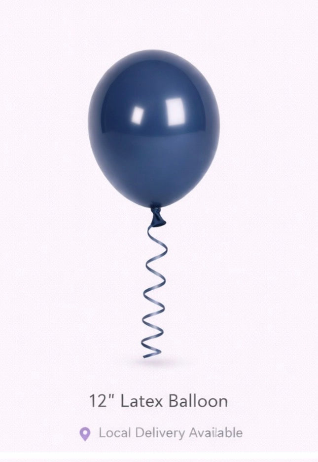 Navy Balloons -Helium Filled