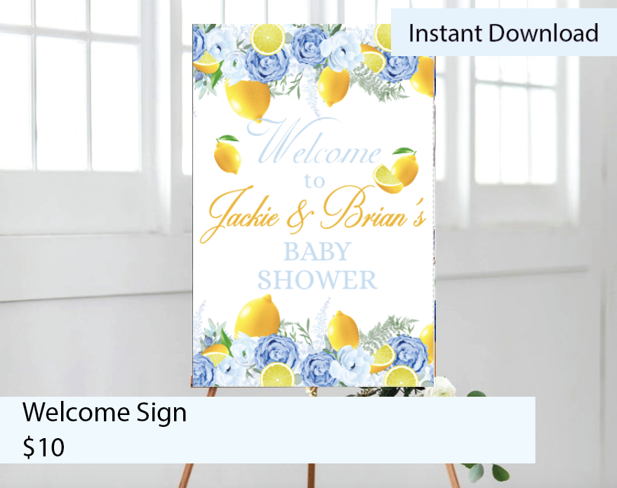 Lemon welcome sign