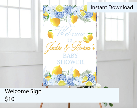 Lemon welcome sign