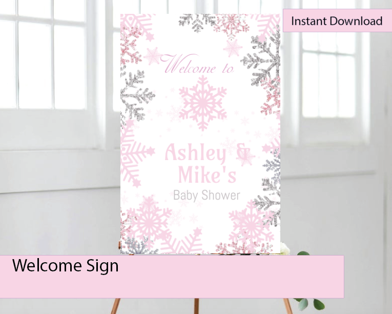 Winter wonderland welcome sign