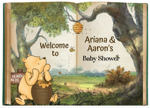 Winnie the Pooh -   Welcome Sign -Forest - INSTANT DOWNLOAD