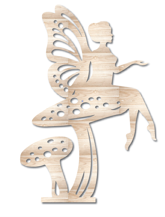 Custom Fairy with mushroom-Wood- 3 days TURN AROUND { PICK UP ONLY}